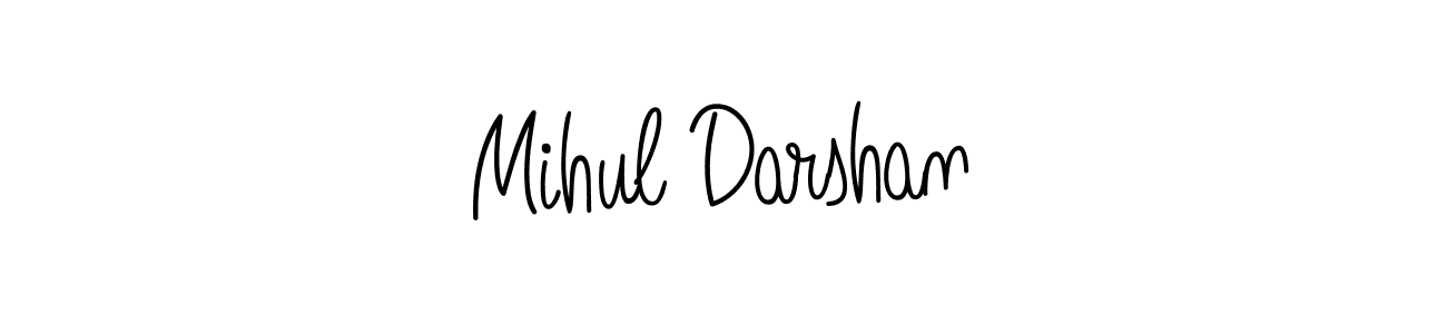 Create a beautiful signature design for name Mihul Darshan. With this signature (Angelique-Rose-font-FFP) fonts, you can make a handwritten signature for free. Mihul Darshan signature style 5 images and pictures png