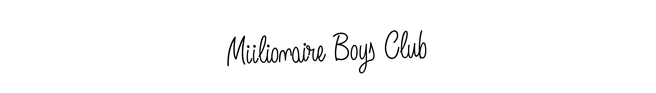 Make a short Miilionaire Boys Club signature style. Manage your documents anywhere anytime using Angelique-Rose-font-FFP. Create and add eSignatures, submit forms, share and send files easily. Miilionaire Boys Club signature style 5 images and pictures png