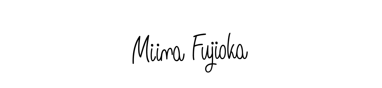 How to Draw Miina Fujioka signature style? Angelique-Rose-font-FFP is a latest design signature styles for name Miina Fujioka. Miina Fujioka signature style 5 images and pictures png