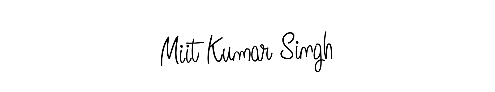 You should practise on your own different ways (Angelique-Rose-font-FFP) to write your name (Miit Kumar Singh) in signature. don't let someone else do it for you. Miit Kumar Singh signature style 5 images and pictures png