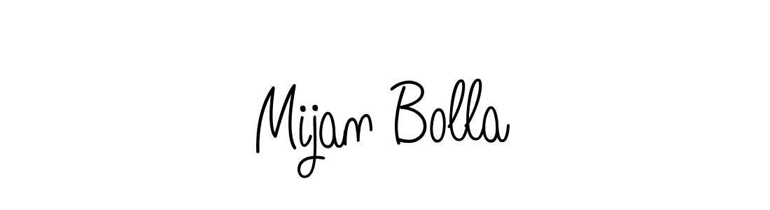 The best way (Angelique-Rose-font-FFP) to make a short signature is to pick only two or three words in your name. The name Mijan Bolla include a total of six letters. For converting this name. Mijan Bolla signature style 5 images and pictures png