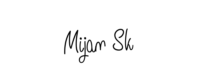 Use a signature maker to create a handwritten signature online. With this signature software, you can design (Angelique-Rose-font-FFP) your own signature for name Mijan Sk. Mijan Sk signature style 5 images and pictures png