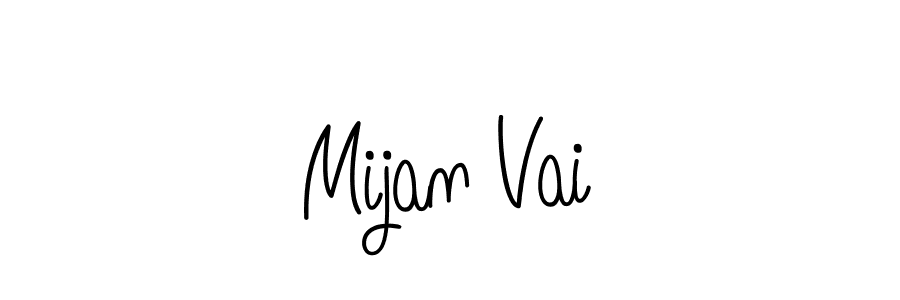 Make a beautiful signature design for name Mijan Vai. With this signature (Angelique-Rose-font-FFP) style, you can create a handwritten signature for free. Mijan Vai signature style 5 images and pictures png