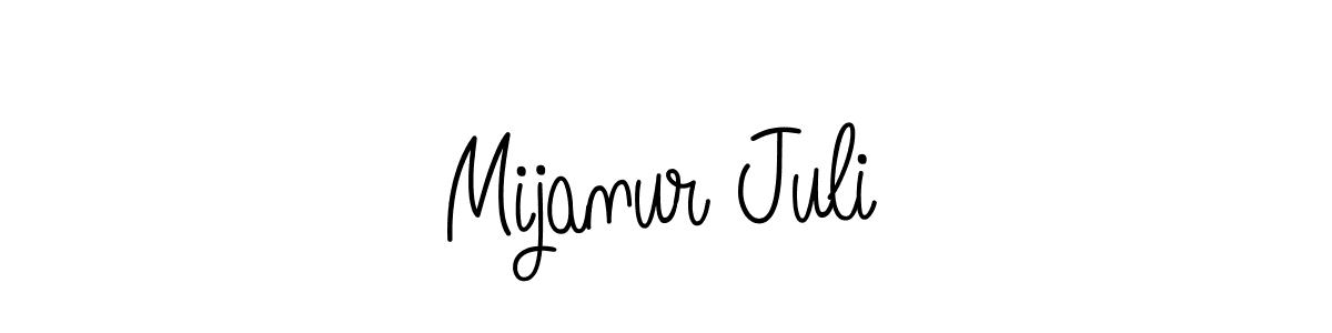 Also You can easily find your signature by using the search form. We will create Mijanur Juli name handwritten signature images for you free of cost using Angelique-Rose-font-FFP sign style. Mijanur Juli signature style 5 images and pictures png