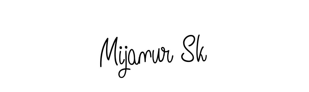 You should practise on your own different ways (Angelique-Rose-font-FFP) to write your name (Mijanur Sk) in signature. don't let someone else do it for you. Mijanur Sk signature style 5 images and pictures png