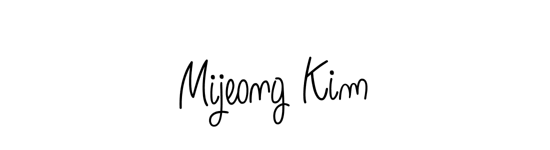The best way (Angelique-Rose-font-FFP) to make a short signature is to pick only two or three words in your name. The name Mijeong Kim include a total of six letters. For converting this name. Mijeong Kim signature style 5 images and pictures png