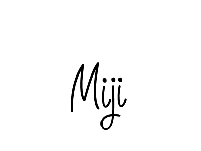 Create a beautiful signature design for name Miji. With this signature (Angelique-Rose-font-FFP) fonts, you can make a handwritten signature for free. Miji signature style 5 images and pictures png