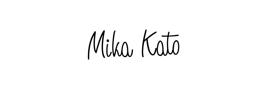 How to make Mika Kato name signature. Use Angelique-Rose-font-FFP style for creating short signs online. This is the latest handwritten sign. Mika Kato signature style 5 images and pictures png