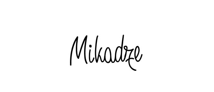 Use a signature maker to create a handwritten signature online. With this signature software, you can design (Angelique-Rose-font-FFP) your own signature for name Mikadze. Mikadze signature style 5 images and pictures png