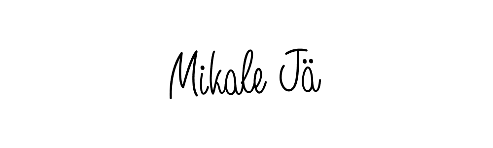 You should practise on your own different ways (Angelique-Rose-font-FFP) to write your name (Mikale Jä) in signature. don't let someone else do it for you. Mikale Jä signature style 5 images and pictures png