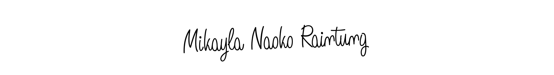 Also we have Mikayla Naoko Raintung name is the best signature style. Create professional handwritten signature collection using Angelique-Rose-font-FFP autograph style. Mikayla Naoko Raintung signature style 5 images and pictures png