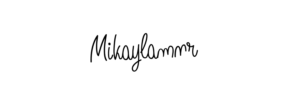 Mikaylamnr stylish signature style. Best Handwritten Sign (Angelique-Rose-font-FFP) for my name. Handwritten Signature Collection Ideas for my name Mikaylamnr. Mikaylamnr signature style 5 images and pictures png