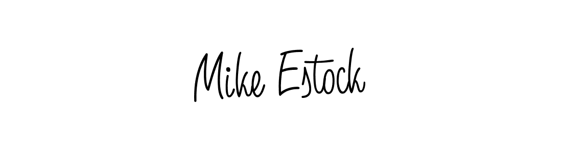 Make a beautiful signature design for name Mike Estock. With this signature (Angelique-Rose-font-FFP) style, you can create a handwritten signature for free. Mike Estock signature style 5 images and pictures png