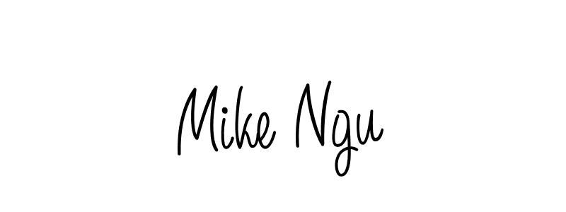 The best way (Angelique-Rose-font-FFP) to make a short signature is to pick only two or three words in your name. The name Mike Ngu include a total of six letters. For converting this name. Mike Ngu signature style 5 images and pictures png