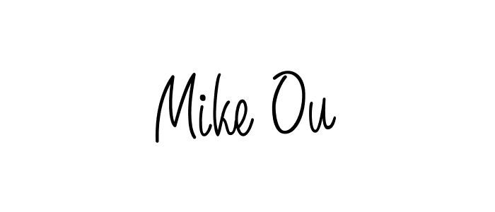 Make a beautiful signature design for name Mike Ou. With this signature (Angelique-Rose-font-FFP) style, you can create a handwritten signature for free. Mike Ou signature style 5 images and pictures png