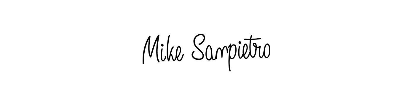 How to Draw Mike Sanpietro signature style? Angelique-Rose-font-FFP is a latest design signature styles for name Mike Sanpietro. Mike Sanpietro signature style 5 images and pictures png