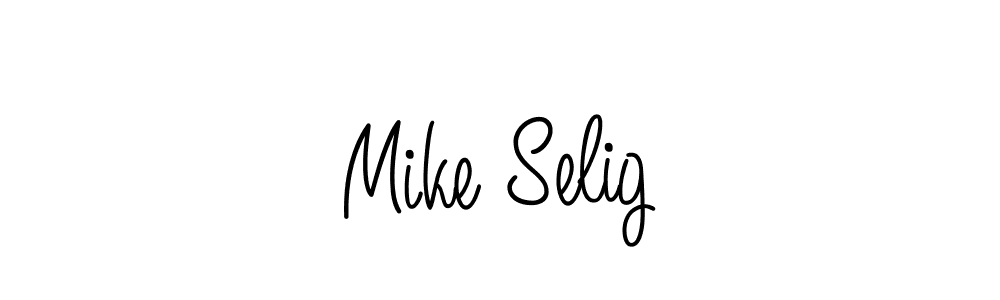 Mike Selig stylish signature style. Best Handwritten Sign (Angelique-Rose-font-FFP) for my name. Handwritten Signature Collection Ideas for my name Mike Selig. Mike Selig signature style 5 images and pictures png