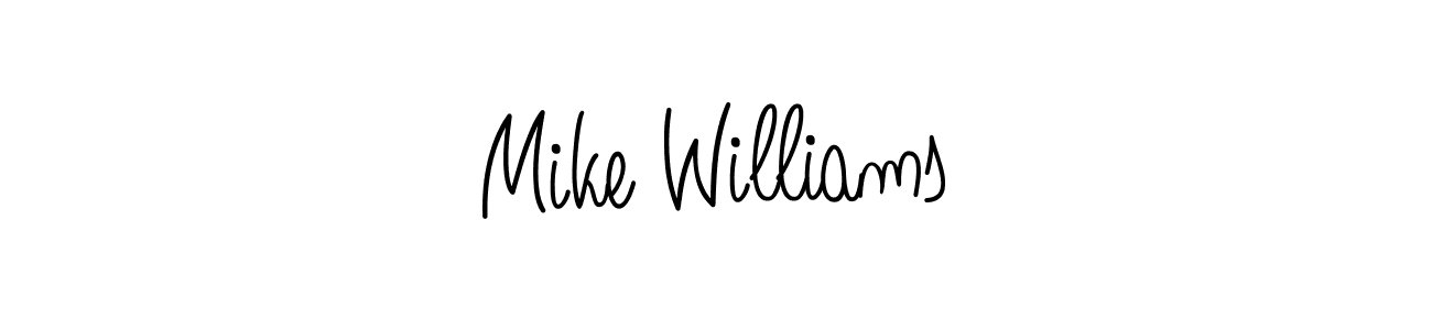 Make a beautiful signature design for name Mike Williams. With this signature (Angelique-Rose-font-FFP) style, you can create a handwritten signature for free. Mike Williams signature style 5 images and pictures png