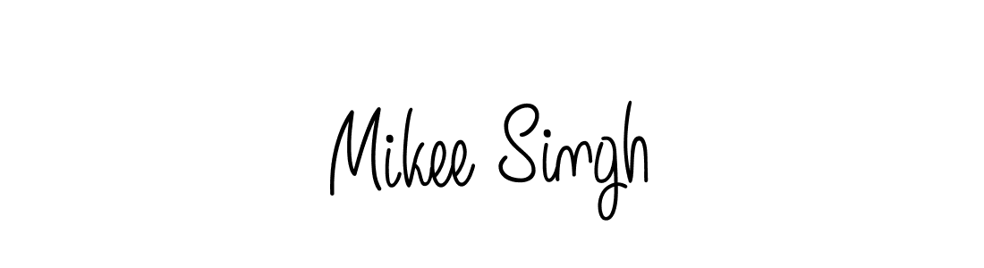 Mikee Singh stylish signature style. Best Handwritten Sign (Angelique-Rose-font-FFP) for my name. Handwritten Signature Collection Ideas for my name Mikee Singh. Mikee Singh signature style 5 images and pictures png