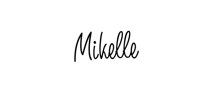 Make a beautiful signature design for name Mikelle. With this signature (Angelique-Rose-font-FFP) style, you can create a handwritten signature for free. Mikelle signature style 5 images and pictures png