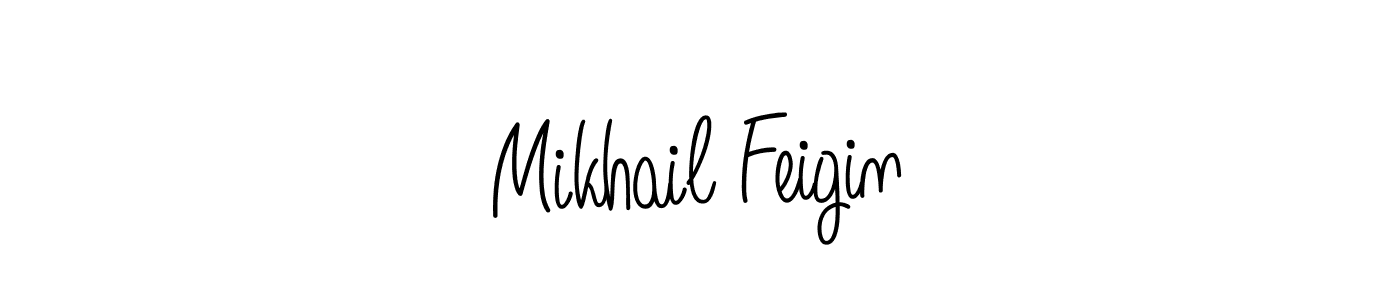 Use a signature maker to create a handwritten signature online. With this signature software, you can design (Angelique-Rose-font-FFP) your own signature for name Mikhail Feigin. Mikhail Feigin signature style 5 images and pictures png