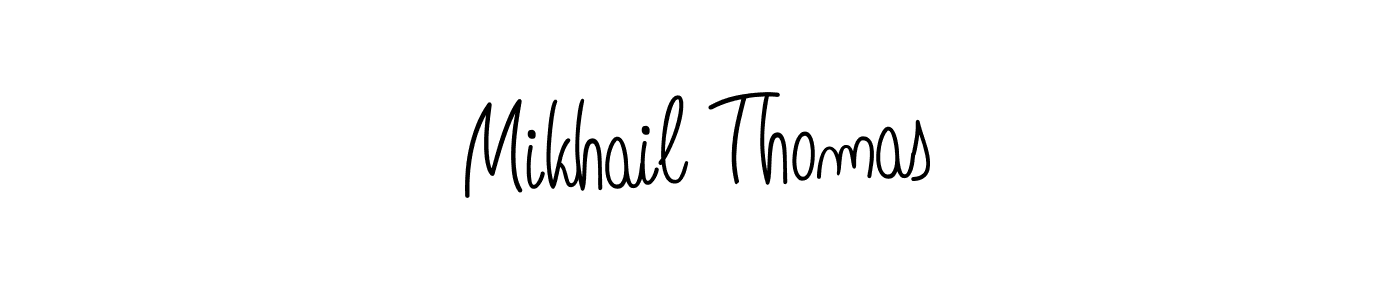The best way (Angelique-Rose-font-FFP) to make a short signature is to pick only two or three words in your name. The name Mikhail Thomas include a total of six letters. For converting this name. Mikhail Thomas signature style 5 images and pictures png