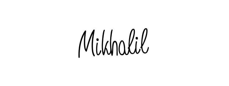How to make Mikhalil name signature. Use Angelique-Rose-font-FFP style for creating short signs online. This is the latest handwritten sign. Mikhalil signature style 5 images and pictures png