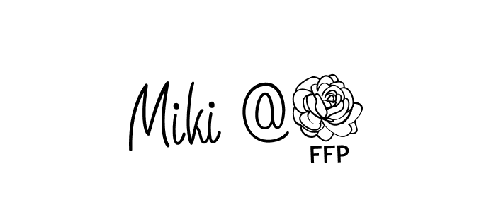 Miki @1 stylish signature style. Best Handwritten Sign (Angelique-Rose-font-FFP) for my name. Handwritten Signature Collection Ideas for my name Miki @1. Miki @1 signature style 5 images and pictures png