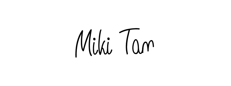 You should practise on your own different ways (Angelique-Rose-font-FFP) to write your name (Miki Tan) in signature. don't let someone else do it for you. Miki Tan signature style 5 images and pictures png