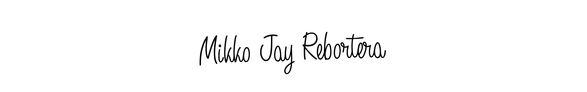if you are searching for the best signature style for your name Mikko Jay Rebortera. so please give up your signature search. here we have designed multiple signature styles  using Angelique-Rose-font-FFP. Mikko Jay Rebortera signature style 5 images and pictures png