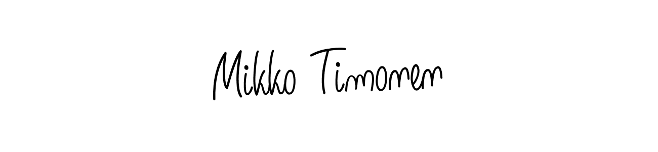 Design your own signature with our free online signature maker. With this signature software, you can create a handwritten (Angelique-Rose-font-FFP) signature for name Mikko Timonen. Mikko Timonen signature style 5 images and pictures png