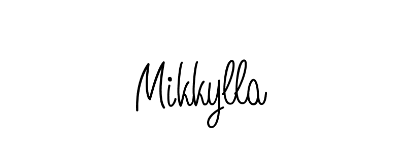 Mikkylla stylish signature style. Best Handwritten Sign (Angelique-Rose-font-FFP) for my name. Handwritten Signature Collection Ideas for my name Mikkylla. Mikkylla signature style 5 images and pictures png