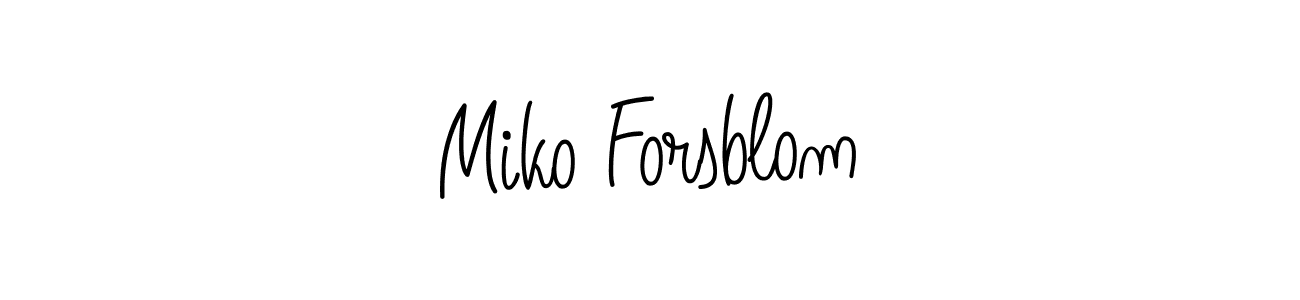 The best way (Angelique-Rose-font-FFP) to make a short signature is to pick only two or three words in your name. The name Miko Forsblom include a total of six letters. For converting this name. Miko Forsblom signature style 5 images and pictures png