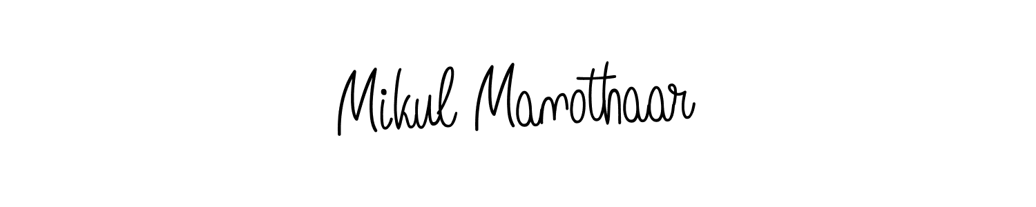 Make a beautiful signature design for name Mikul Manothaar. With this signature (Angelique-Rose-font-FFP) style, you can create a handwritten signature for free. Mikul Manothaar signature style 5 images and pictures png