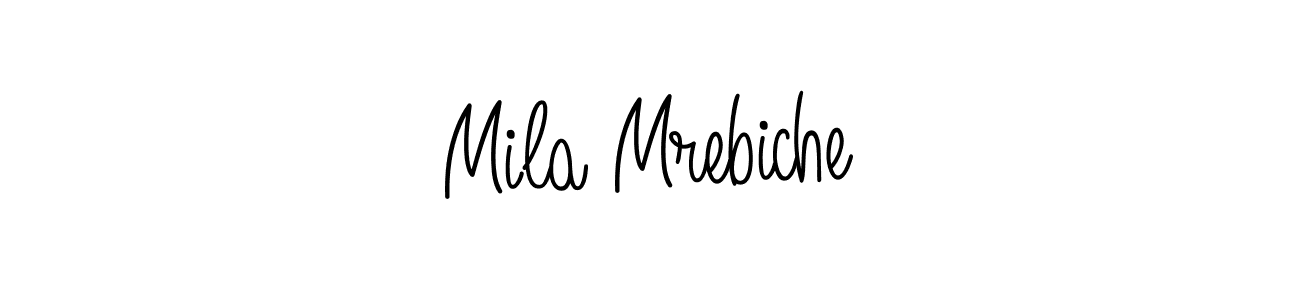 Angelique-Rose-font-FFP is a professional signature style that is perfect for those who want to add a touch of class to their signature. It is also a great choice for those who want to make their signature more unique. Get Mila Mrebiche name to fancy signature for free. Mila Mrebiche signature style 5 images and pictures png