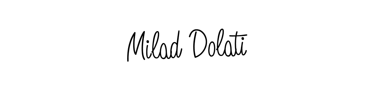How to make Milad Dolati name signature. Use Angelique-Rose-font-FFP style for creating short signs online. This is the latest handwritten sign. Milad Dolati signature style 5 images and pictures png