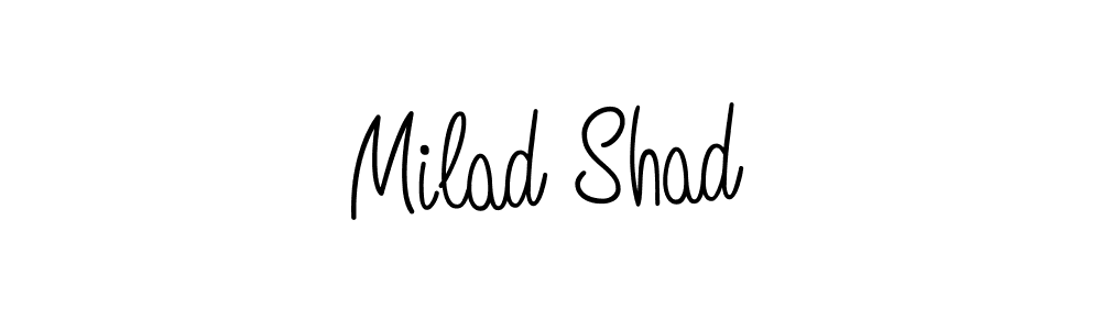 Milad Shad stylish signature style. Best Handwritten Sign (Angelique-Rose-font-FFP) for my name. Handwritten Signature Collection Ideas for my name Milad Shad. Milad Shad signature style 5 images and pictures png