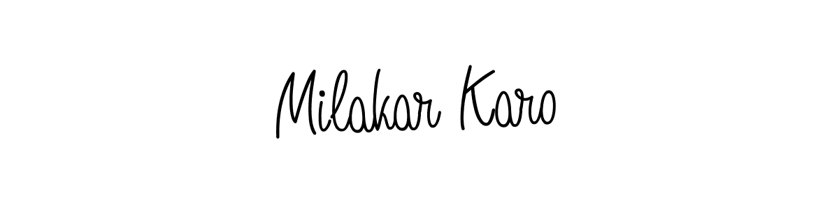 Check out images of Autograph of Milakar Karo name. Actor Milakar Karo Signature Style. Angelique-Rose-font-FFP is a professional sign style online. Milakar Karo signature style 5 images and pictures png