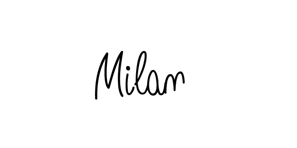 Milan  stylish signature style. Best Handwritten Sign (Angelique-Rose-font-FFP) for my name. Handwritten Signature Collection Ideas for my name Milan . Milan  signature style 5 images and pictures png