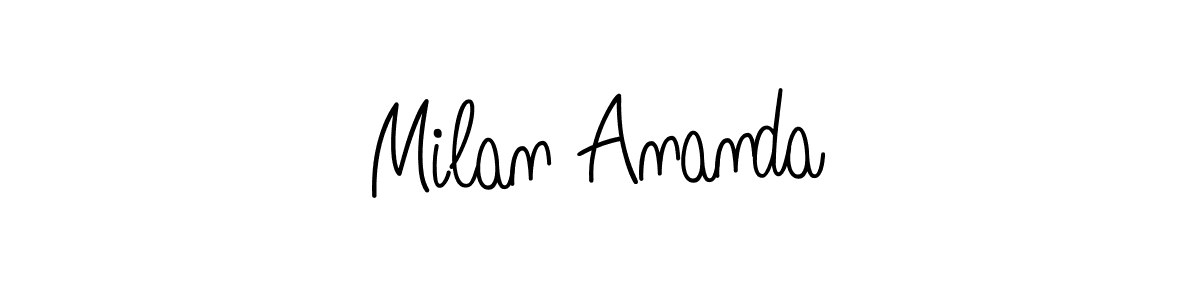 Make a beautiful signature design for name Milan Ananda. With this signature (Angelique-Rose-font-FFP) style, you can create a handwritten signature for free. Milan Ananda signature style 5 images and pictures png