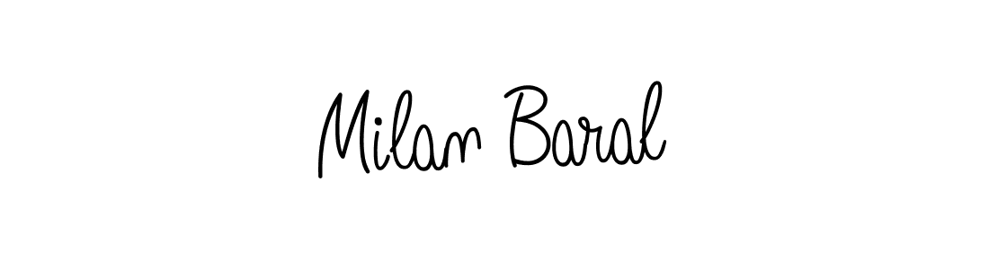 Create a beautiful signature design for name Milan Baral. With this signature (Angelique-Rose-font-FFP) fonts, you can make a handwritten signature for free. Milan Baral signature style 5 images and pictures png