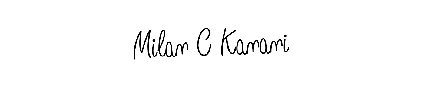 Also we have Milan C Kanani name is the best signature style. Create professional handwritten signature collection using Angelique-Rose-font-FFP autograph style. Milan C Kanani signature style 5 images and pictures png