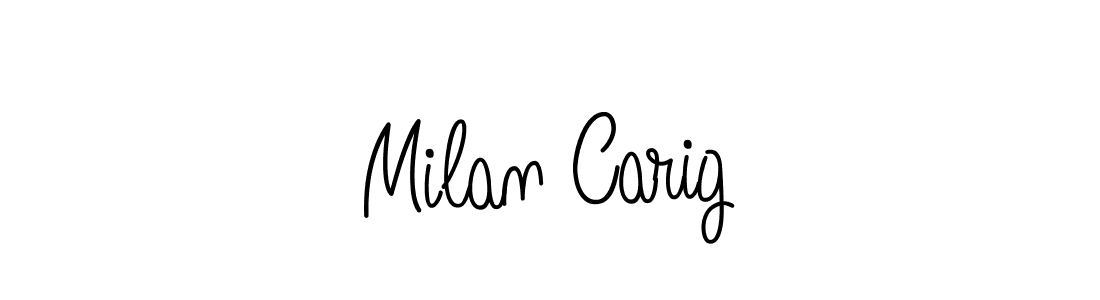 How to Draw Milan Carig signature style? Angelique-Rose-font-FFP is a latest design signature styles for name Milan Carig. Milan Carig signature style 5 images and pictures png