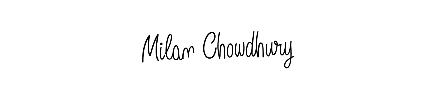 Create a beautiful signature design for name Milan Chowdhury. With this signature (Angelique-Rose-font-FFP) fonts, you can make a handwritten signature for free. Milan Chowdhury signature style 5 images and pictures png