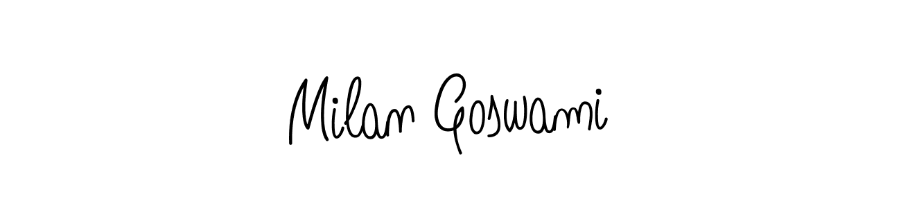 Here are the top 10 professional signature styles for the name Milan Goswami. These are the best autograph styles you can use for your name. Milan Goswami signature style 5 images and pictures png