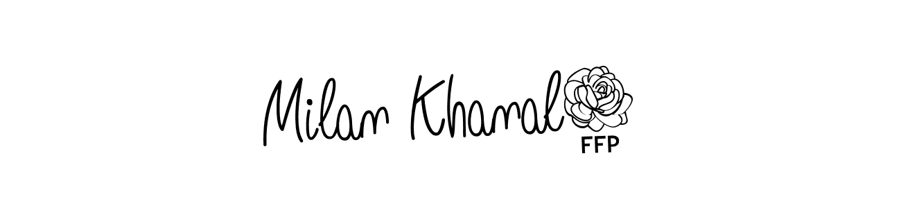 Create a beautiful signature design for name Milan Khanal1. With this signature (Angelique-Rose-font-FFP) fonts, you can make a handwritten signature for free. Milan Khanal1 signature style 5 images and pictures png