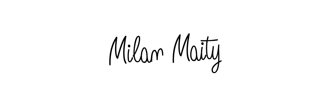 Create a beautiful signature design for name Milan Maity. With this signature (Angelique-Rose-font-FFP) fonts, you can make a handwritten signature for free. Milan Maity signature style 5 images and pictures png