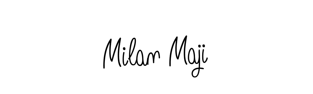 Make a beautiful signature design for name Milan Maji. With this signature (Angelique-Rose-font-FFP) style, you can create a handwritten signature for free. Milan Maji signature style 5 images and pictures png