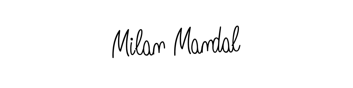 Make a beautiful signature design for name Milan Mandal. With this signature (Angelique-Rose-font-FFP) style, you can create a handwritten signature for free. Milan Mandal signature style 5 images and pictures png