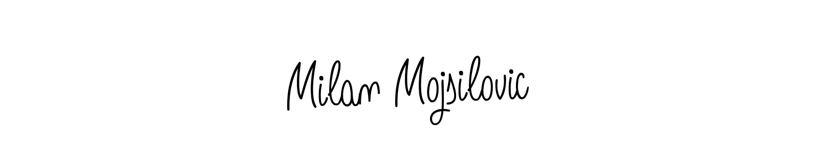 The best way (Angelique-Rose-font-FFP) to make a short signature is to pick only two or three words in your name. The name Milan Mojsilovic include a total of six letters. For converting this name. Milan Mojsilovic signature style 5 images and pictures png